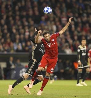 Photo Javier Martinez FC Bayern vs Donny van de Beek Football Champions League group match on Tue 02 10 2018 Bayern Munich Ajax Amsterdam