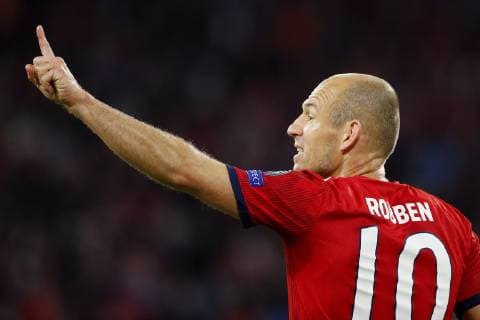 Arjen Robben of FC Bayern Munchen during the UEFA Champions League group E match between Bayern Munich and Ajax Amsterdam at the Allianz Arena on October 02, 2018 in Munich, Germany UEFA Champions League 2018 2019 xVIxVIxImagesx xTomxBodexMultimediaxIVx 12325758