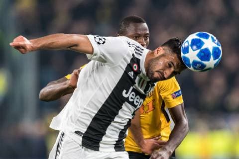 (L-R) Emre Can of Juventus FC, Mohamed Ali Camara of BSC Young Boys during the UEFA Champions League group H match between Juventus FC and Young Boys at the Allianz Arena on October 02, 2018 in Turin, Italy UEFA Champions League 2018 2019 xVIxVIxImagesx xGerritxvanxKeulenxIVx 12325760