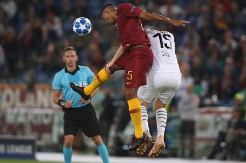 02.10.2018. Stadio Olimpico, Rome, Italy. Uefa Champions League A.S. Roma vs Viktoria Plzen. JUAN JESUS, MICHAEL KRMENCIK in action during the match at Stadio Olimpico in Rome.  Copyright: xMarcoxIacobuccix xIPAx xMarcoxIacobuccix