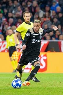 02 10 2018 xkvx Football UEFA Champions League FC Bayern Muenchen Ajax Amsterdam emporer Hakim Ziyech Ajax DFL DFB REGULATIONS PROHIBIT ANY USE OF PHOTOGRAPH as IMAGE SEQUENCES and or QUASI VIDEO Munich
