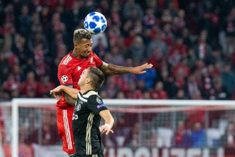02 10 2018 xkvx Football UEFA Champions League FC Bayern Muenchen Ajax Amsterdam emspor v Jerome Boateng FC Bayern Munich Dusan Tadic Ajax DFL DFB REGULATIONS PROHIBIT ANY USE OF PHOTOGRAPH as IMAGE SEQUENCES and or QUASI VIDEO Munich
