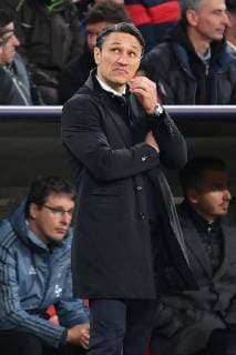 Niko KOVAC Bayern coach Munich skeptical disappointment frustration disappointed frustrated dejected single image trimmed single motive half figure half figure FC Bayern Muenchen Ajax Amsterdam 1 1 Football Champions League group E on 02 10 2018 A L I N N A R A N A