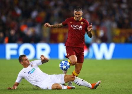 October 2, 2018 - Rome, Italy - AS Roma v Viktoria Plzen : UEFA Champions League Group G.Aleksandar Kolarov of Roma at Olimpico Stadium in Rome, Italy on October 2, 2018. AS Roma v Viktoria Plzen - UEFA Champions League Group G  - ZUMAn230 20181002_zaa_n230_492 Copyright: xMatteoxCiambellix