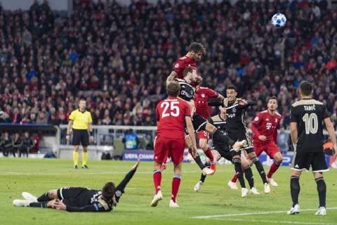 Soccer Champions League Match FC Bayern Munich vs Ajax Amsterdam Allianz Arena Muenchen 02 10 2018 Pictured Javi Martinez Â