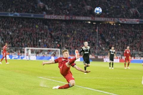 Soccer Champions League Match FC Bayern Muenchen vs Ajax Amsterdam Allianz Arena Muenchen 02 10 2018 Pictured Joshua KImmich Â