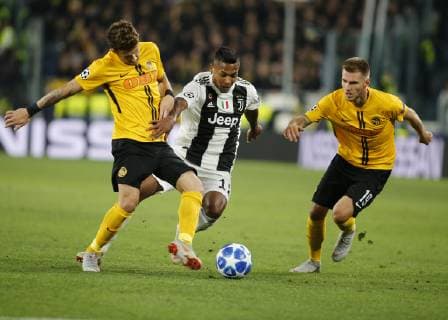 October 2, 2018 - Turin, Italy - Alex Sandro during Champions League match between Juventus v Young Boys, in Turin, on October 2, 2018. Juventus v BSC Young Boys - UEFA Champions League Group H  - ZUMAn230 20181002_zaa_n230_383 Copyright: xLorisxRosellix