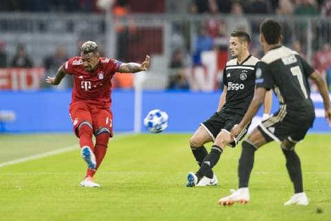 Football Champions League Match Bayern Munich vs Ajax Amsterdam Allianz Arena Muenchen 02 10 2018 Pictured Jerome Baoteng Â