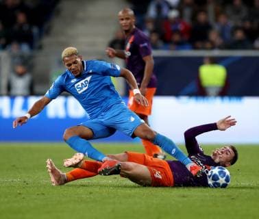 TSG 1899 Hoffenheim 34 and Aymeric Laporte Manchester City 14 Copyright: HMBxMedia xHeikoxBecker