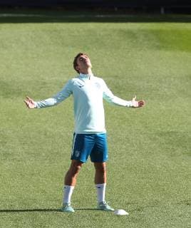 Entrenamiento del Atlético. En la imagen, Griezmann. Atlético practice session. In this picture, Griezmann. 