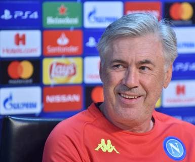 IPP20181002 Football - soccer: UEFA Champions League 2018 2019, SSC Neapel - FC Liverpool, Carlo Ancelotti (Verwendung nur in Deutschland - GERMANY ONLY) *** IPP20181002 Football soccer UEFA Champions League 2018 2019 SSC Napoli FC Liverpool Carlo Ancelotti Use only in Germany GERMANY ONLY 