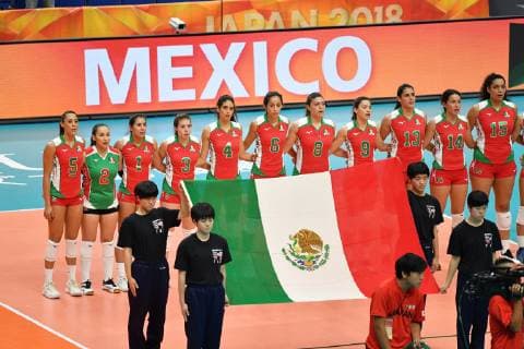 Mexico team group Mannschaftsbild Totale (MEX), OCTOBER 3, 2018 - Volleyball : FIVB Volleyball Women s World Championship WM Weltmeisterschaft Japan 2018 First round Pool A match between Mexico 0-3 Germany at Yokohama Arena in Kanagawa, Japan. Noxthirdxpartyxsales  (87143154)