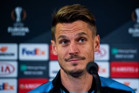 181003 Markus Rosenberg or Malmö FF during a press conference and practice ahead of the Europe League match between Malmö FF and Besiktas on October 3, 2018 in Malmö Photo Ludvig Thunman BILDBYR N code LT 35542  Copyright: LUDVIGxTHUNMAN BB181003LT007
