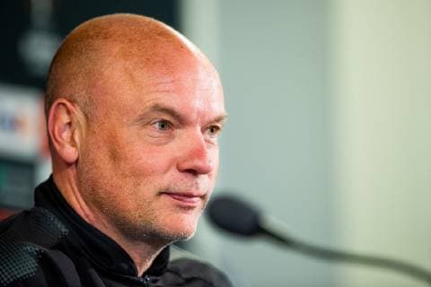 181003 Head coach Uwe Rösler or Malmö FF during a press conference and practice ahead of the Europe League match between Malmö FF and Besiktas on October 3, 2018 in Malmö Photo Ludvig Thunman BILDBYR N code LT 35542  Copyright: LUDVIGxTHUNMAN BB181003LT013
