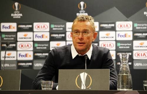 Press Conference RB Leipzig Soccer Euro League Trondheim 03 10 2018 Lerkendal Stadium Football UEFA Euro League Group B Press Conference the day before to EL game Rosenborg BK Trondheim vs. RB Leipzig In the picture head coach Ralf Rangnick RB Leipzig According to the specifications of UEFA, it is prohibited in the stadium and or to take advantage of the game-made photos in the form of sequence images and or video-like photo galleries to exploit or recycle