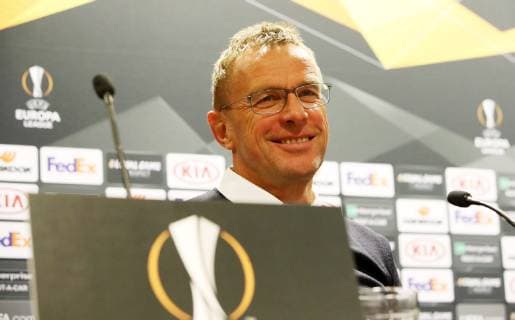 Press Conference RB Leipzig Soccer Euro League Trondheim 03 10 2018 Lerkendal Stadium Football UEFA Euro League Group B Press Conference the day before to EL game Rosenborg BK Trondheim vs. RB Leipzig In the picture head coach Ralf Rangnick RB Leipzig According to the specifications of UEFA, it is prohibited in the stadium and or to take advantage of the game-made photos in the form of sequence images and or video-like photo galleries to exploit or recycle