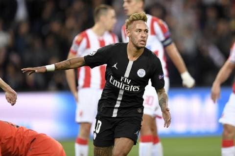 Fußball, CL, Paris Saint Germain - Roter Stern Belgrad 10 NEYMAR JR (PSG) - JOIE FOOTBALL : Paris SG vs Etoile Rouge de Belgrade- Ligue des Champions - 03 10 2018 AnthonyBIBARD FEP Panoramic 