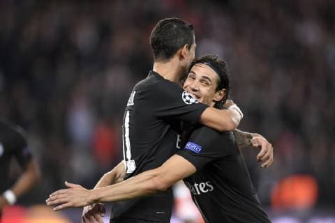 Fußball, CL, Paris Saint Germain - Roter Stern Belgrad 09 EDINSON CAVANI (PSG) - JOIE FOOTBALL : Paris SG vs Etoile Rouge de Belgrade- Ligue des Champions - 03 10 2018 AnthonyBIBARD FEP Panoramic 