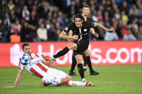 Fußball, CL, Paris Saint Germain - Roter Stern Belgrad 09 EDINSON CAVANI (PSG) - BUT FOOTBALL : Paris SG vs Etoile Rouge de Belgrade- Ligue des Champions - 03 10 2018 AnthonyBIBARD FEP Panoramic 