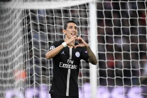 Fußball, CL, Paris Saint Germain - Roter Stern Belgrad 11 ANGEL DI MARIA (PSG) - JOIE FOOTBALL : Paris SG vs Etoile Rouge de Belgrade- Ligue des Champions - 03 10 2018 AnthonyBIBARD FEP Panoramic 