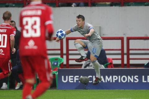 Football Champions League Season 2018 2019 03 10 2018 2 Gameday Lokomotiv Moscow FC Schalke 04 Yevhen KONOPLYANKA FC Schalke 04 Moscow RZD Arena Russia