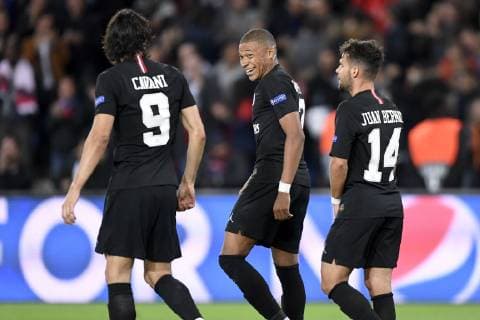 Fußball, CL, Paris Saint Germain - Roter Stern Belgrad 07 KYLIAN MBAPPE (PSG) - JOIE FOOTBALL : Paris SG vs Etoile Rouge de Belgrade- Ligue des Champions - 03 10 2018 AnthonyBIBARD FEP Panoramic 