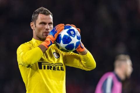 EINDHOVEN, Netherlands, 03-10-2018, football, Philips stadium, Champions league, season 2018 2019, Inter Milan goalkeeper Daniele Padelli, before the match PSV - Inter Milan, PSV - Inter Milan  x2517716x