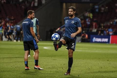3rd October 2018, Wanda Metropolitano, Madrid, Spain; UEFA Champions League football, Atletico Madrid versus Club Brugge; Benoit Poulain (Club Brugge KV) Pre-match warm-up  ActionPlus12067632 ShotxforxPress