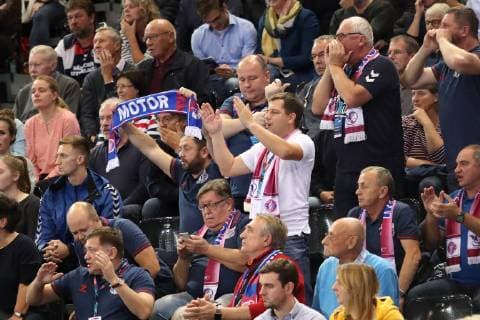 SG Flensburg Handewitt vs HC Motor Zaporozhye Handball EHF Champions League group stage 03 10 18 Fans of HC Motor Zaporozhye xmmkx