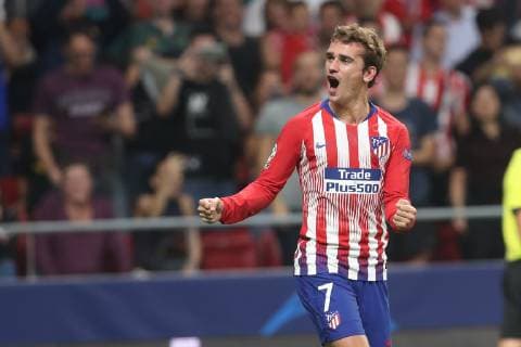Sport Bilder des Tages Atletico s Antoine Griezmann celebrates after scoring the 1-0 goal during the match between Belgian soccer team Club Brugge KV and Atletico Madrid, in group A on day two the UEFA Champions League, in Mardid, Spain, Wednesday 03 October 2018. BRUNOxFAHY  x05440150x