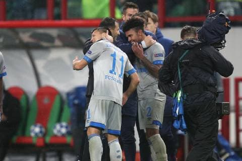 Football Champions League Season 2018 2019 03 10 2018 2 Gameday Lokomotiv Moscow FC Schalke 04 v L Yevhen KONOPLYANKA FC Schalke 04 Head Coach Domenico TEDESCO FC Schalke 04 Weston McKennie FC Schalke 04 Moscow RZD Arena Russia