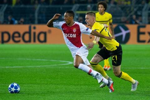 03 10 2018 xkvx Football UEFA Champions League Borussia Dortmund AS Monaco emspor v Youri Tielemans AS Monaco FC Marius Wolf BVB Borussia Dortmund DFL DFB REGULATIONS PROHIBIT ANY USE OF PHOTOGRAPH as IMAGE SEQUENCES and or QUASI VIDEO Dortmund