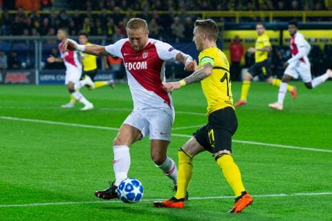 03 10 2018 xkvx Football UEFA Champions League Borussia Dortmund AS Monaco emspor v Kamil Glik AS Monaco FC Marco Reus BVB Borussia Dortmund DFL DFB REGULATIONS PROHIBIT ANY USE OF PHOTOGRAPH as IMAGE SEQUENCES and or QUASI VIDEO Dortmund