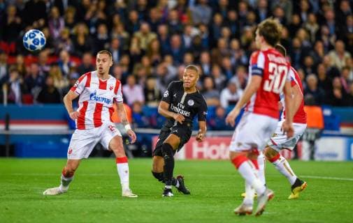 Kylian Mbappe ( PSG ) FOOTBALL : Paris Saint Germain vs Etoile Rouge Belgrade - Ligue des Champions - Paris - 03 10 2018 FedericoPestellini Panoramic 