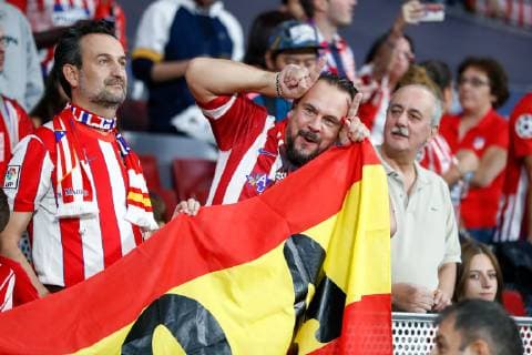October 3, 2018 - Fans of Atletico de Madrid during the UEFA Champions League football match between Atletico de Madrid and Club Brugge KV (C. Brujas) on October 03th, 2018 at Wanda Metropolitano stadium in Madrid, Spain. Soccer: Champions League - At. Madrid v Brugge KV - ZUMAa181 20181003_zaa_a181_133 Copyright: xAFP7x