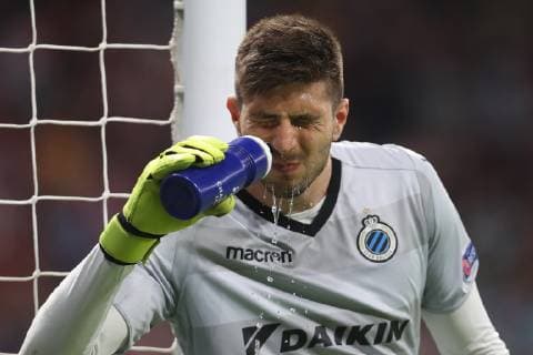 Club s goalkeeper Karlo Letica pictured during the match between Belgian soccer team Club Brugge KV and Atletico Madrid, in group A on day two the UEFA Champions League, in Mardid, Spain, Wednesday 03 October 2018. BRUNOxFAHY  x05440153x