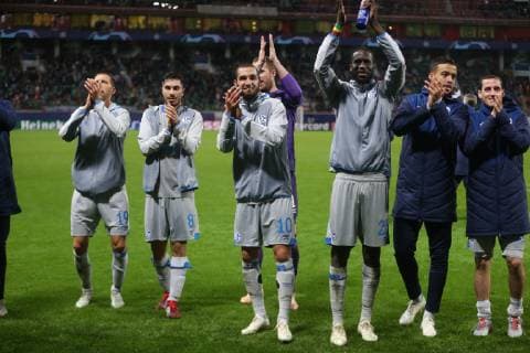 Football Champions League Season 2018 2019 03 10 2018 2 Gameday Lokomotiv Moscow FC Schalke 04 v L Suat Serdar FC Schalke 04 Nabil BENTALEB FC Schalke 04 Salif Sane FC Schalke 04 Moscow RZD Arena Russia