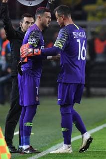 Football Champions League Group Stage 2 Gameday Borussia Dortmund AS Monaco on 03 10 2018 at Signal Iduna Park in Dortmund Danijel Subasic Monaco left Diego Benaglio Monaco right xRx