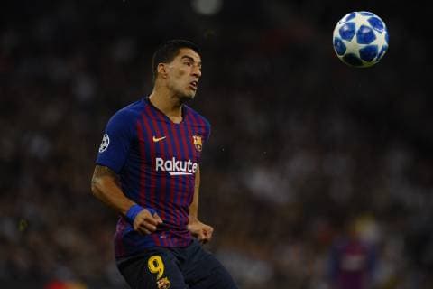 Luis Suarez of Barcelona controls the ball Group B match of the UEFA Champions League between Tottenham Hotspurs and FC Barcelona at Wembley Stadium on October 03 2018 in London England  xJosexBretonx xTottenhamxvxFCxBarcelonax-xChampionsxLeaguex