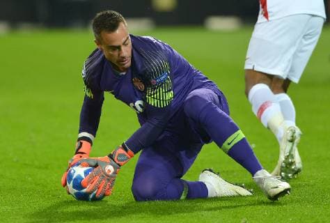 Dortmund Germany 03 10 2018 UEFA Champions League 2018 19 Season Preliminary Round Group Stage Group A 2 Matchday BV Borussia Dortmund AS Monaco Goalkeeper Diego Benaglio Monaco in action DeFodi521