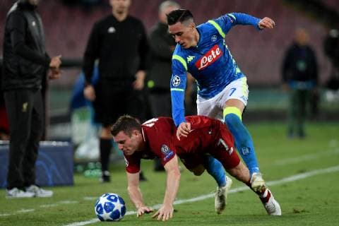 James Milner of Liverpool Jose Callejon of Napoli Napoli 03-10-2018 Stadio San Paolo Football Calcio Uefa Champions League 2018 2019 Group C Napoli - Liverpool Foto Andrea Staccioli Insidefoto AndreaxStaccioli