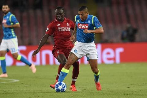 Allan of SSC Napoli during the UEFA Champions League Group Stage match between Napoli and Liverpool at Stadio San Paolo, Naples, Italy on 3 October 2018. Copyright: xFrancoxRomanox 21450002