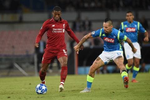 Marek Hamsik of SSC Napoli during the UEFA Champions League Group Stage match between Napoli and Liverpool at Stadio San Paolo, Naples, Italy on 3 October 2018. Copyright: xFrancoxRomanox 21450004