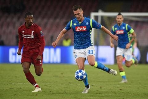 Arkadiusz Milik of SSC Napoli during the UEFA Champions League Group Stage match between Napoli and Liverpool at Stadio San Paolo, Naples, Italy on 3 October 2018. Copyright: xFrancoxRomanox 21450011