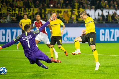 during the UEFA Champions League group A match between Borussia Dortmund and AS Monaco at the Signal Iduna Park stadium on October 03, 2018 in Dortmund, Germany Dutch Eredivisie 2018 2019 xVIxVIxImagesx xTomxBodexMultimediaxIVx 12334559