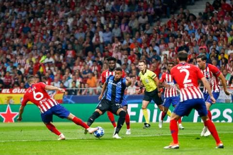 October 3, 2018 - Arnaut Groeneveld of Brugge during the UEFA Champions League football match between Atletico de Madrid and Club Brugge KV (C. Brujas) on October 03th, 2018 at Wanda Metropolitano stadium in Madrid, Spain. Soccer: Champions League - At. Madrid v Brugge KV - ZUMAa181 20181003_zaa_a181_156 Copyright: xAFP7x