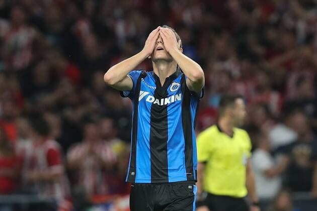 Club s Hans Vanaken looks dejected during the match between Belgian soccer team Club Brugge KV and Atletico Madrid, in group A on day two the UEFA Champions League, in Mardid, Spain, Wednesday 03 October 2018. BRUNOxFAHY  x05440282x