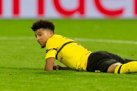 Dortmund Germany 03 10 2018 UEFA Champions League 2018 19 Season Preliminary Round Group Stage Group A 2 Matchday BV Borussia Dortmund AS Monaco Jadon Sancho BVB on the ground DeFodi053