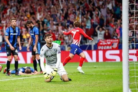 October 3, 2018 - Antoine Griezmann of Atletico de Madrid celebrates the goal during the UEFA Champions League football match between Atletico de Madrid and Club Brugge KV (C. Brujas) on October 03th, 2018 at Wanda Metropolitano stadium in Madrid, Spain. Soccer: Champions League - At. Madrid v Brugge KV - ZUMAa181 20181003_zaa_a181_218 Copyright: xAFP7x