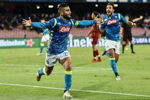 Sport Themen der Woche KW 40 Sport Bilder des Tages As Napoli 03 10 2018 - Champions League Napoli-Liverpool foto Antonello Sammarco Image nella foto: esultanza gol Lorenzo Insigne 
